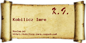 Kobilicz Imre névjegykártya