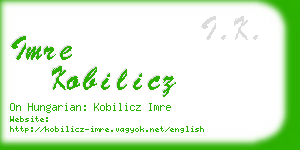 imre kobilicz business card